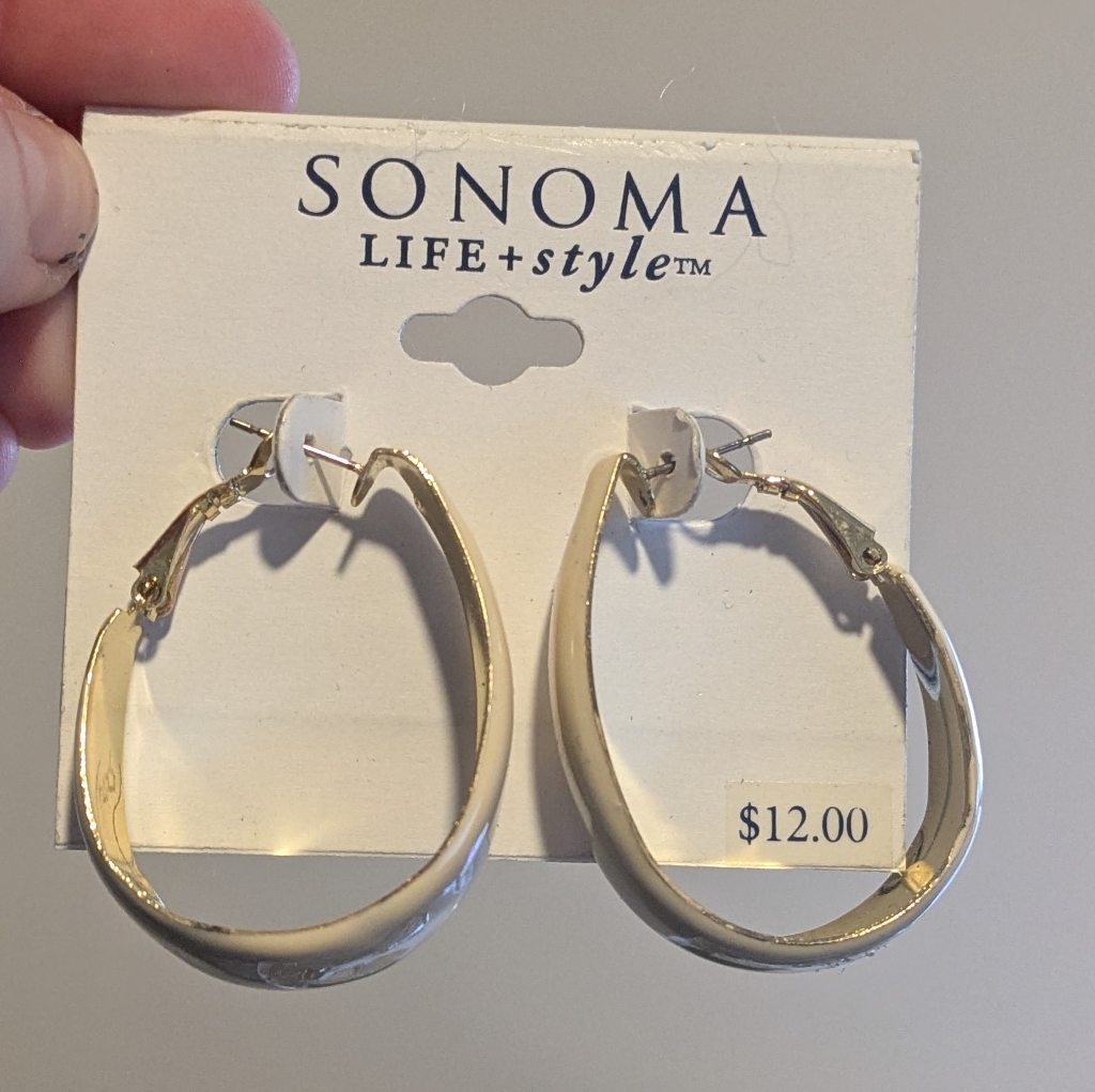 Sonoma Gold And Silver Hoop Earrings 6$